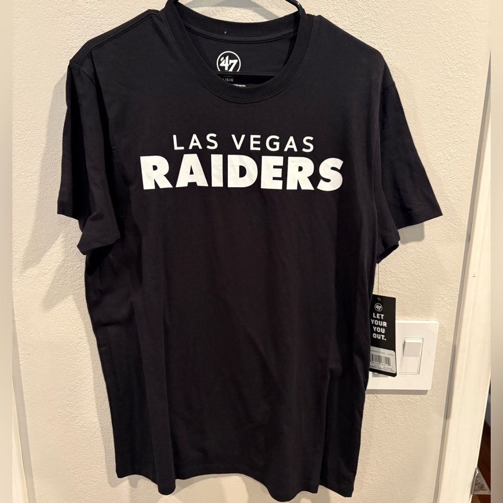 Las Vegas Raiders 47 Brand Men’s T-shirt Size Large NWT - Picture 2 of 8